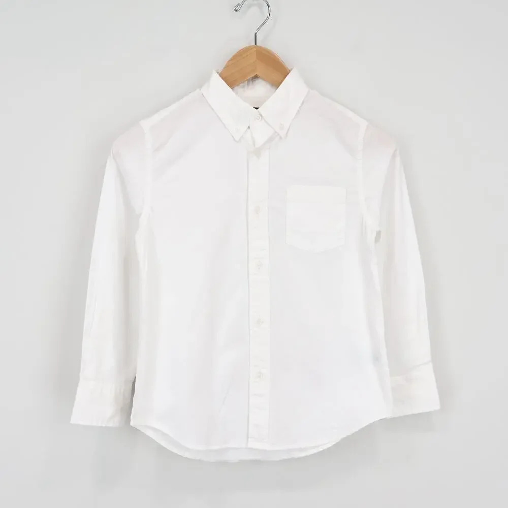 J.Crew Crewcuts Kid's Long Sleeve Flex Washed White Shirt Size 8 NWT